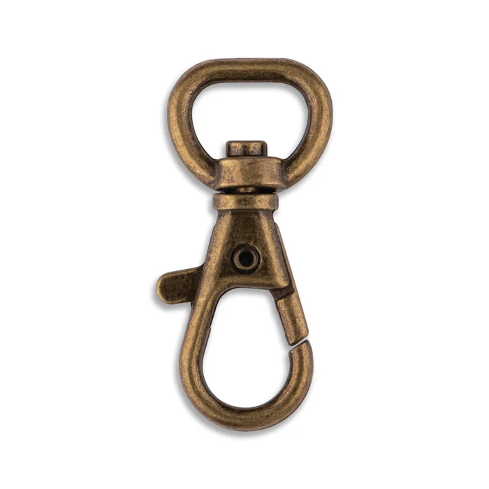 1/2″ Swivel Trigger Snap Hooks Bag Hardware – 10/Pack – Antique Brass