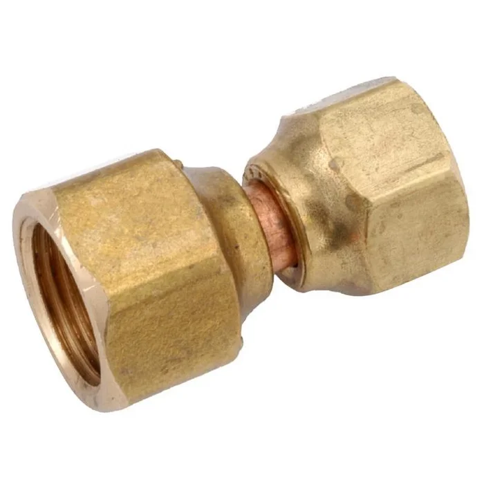 1/2 In. Female Flare In. X 3/8 In. D Female Flare Brass Swivel Flare Connector