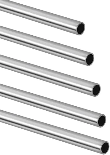 1/4′ OD 304 Stainless Steel Tube, Thickened Pipe Wall & Weldable Tubing, Round Metal Pipe Industrial Straight Tube 12 inch Length (5 Pcs)