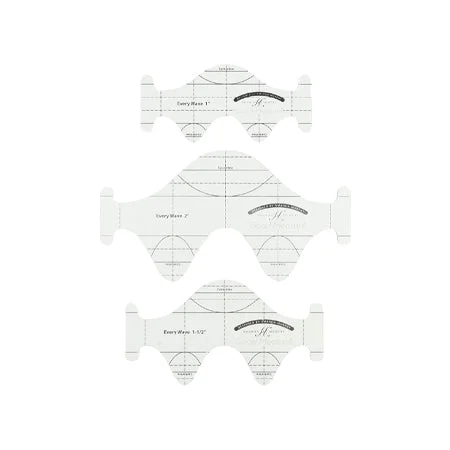 1/4″ Thick Machine Quilting Set of 3 ruler