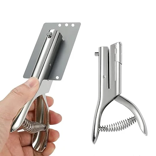 1/8 inch Hole Punch,Single Hole Punch Heavy Duty Hole Punches Paper Punch Portable Hand Held Long Hole Punch Small Hole Puncher Single for Tags Paper Cards Plastic Cardboard (1/8''-3MM HOLE)