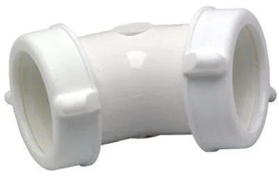1 And 1 Quarter Inch Or 1 And 1 Half Inch Outer Diameter Tube Slip Joint 45 Degree Lavatory And Kitchen Drain Elbow
