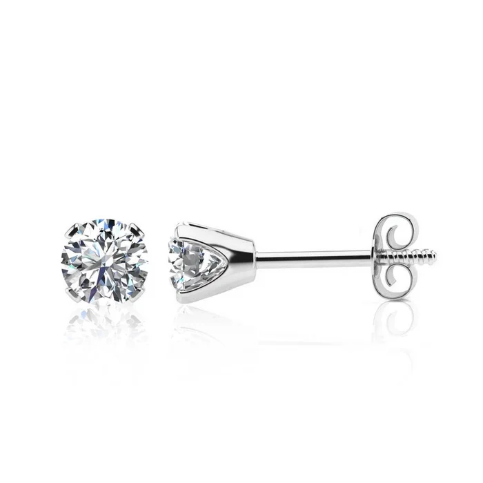 1 Carat Natural Diamond Stud Earrings