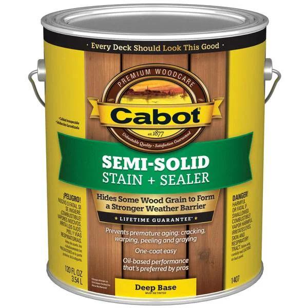 1 Gallon Deep Base Semi-Solid Stain + Sealer