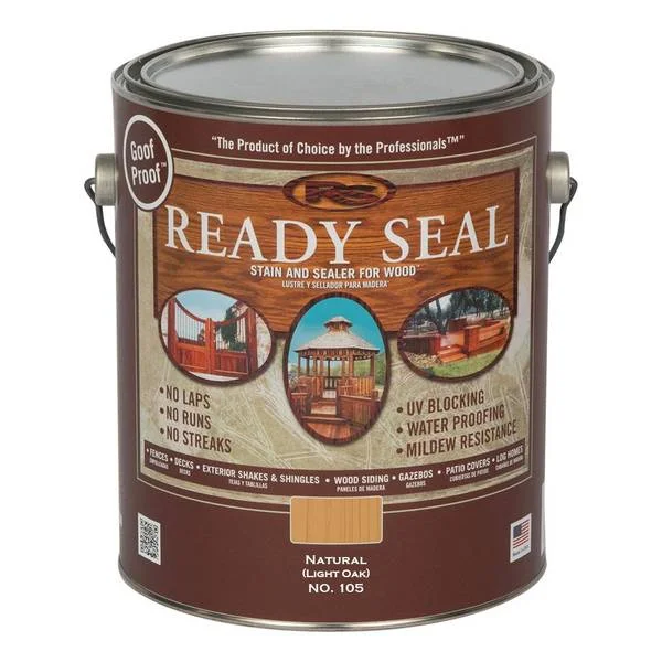 1 Gallon Natural Light Oak Exterior Wood Stain and Sealer