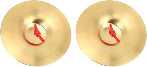 1 Pair Hand Cymbals, 14.7cm / 5.79in Mini Hand Cymbals Crash Cymbal Belly Dancing Finger Dance Musical Instrument for Dancer Party