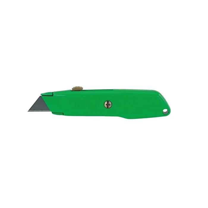 10-179 Utility Knife, 2-7/16 In L Blade, 3 In W Blade, Hcs Blade, Contour-grip Handle, Green Handle