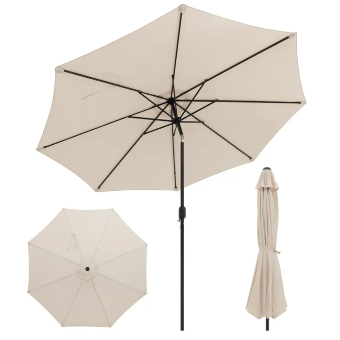 10 Feet Outdoor Patio Umbrella with Tilt Adjustment and Crank