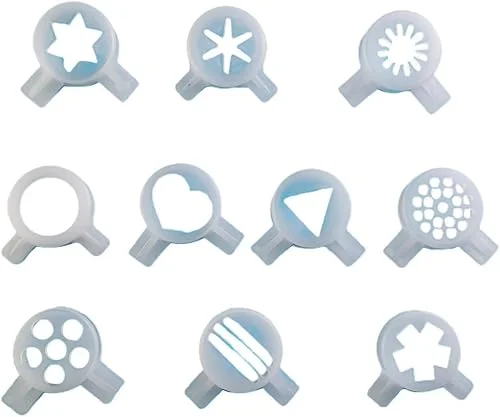 10 in 1 Set Fantastic Modeling Caps Spare Parts of Soft Serve Ice Cream Makers Nozzle Moulding Lids Inner Diameter 29mm,Compatible for VEVOR