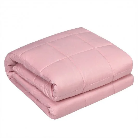 10 lbs Premium Cooling Heavy Weighted Blanket-Pink