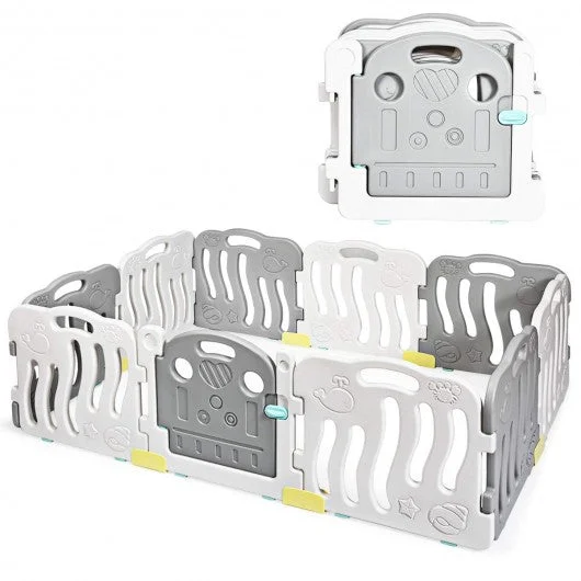 10-Panel Kids Safety Activity Center -Gray