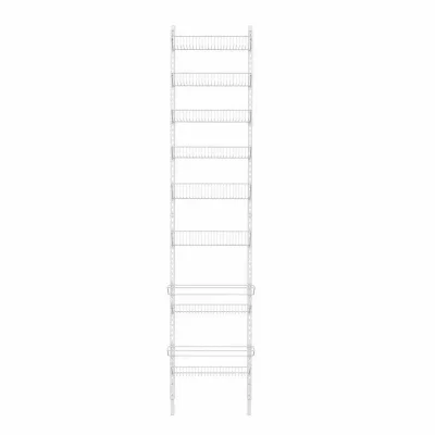 10-shelf Over-the-door Organizer, White Steel, 76 X 17.5 X 4.5 In.