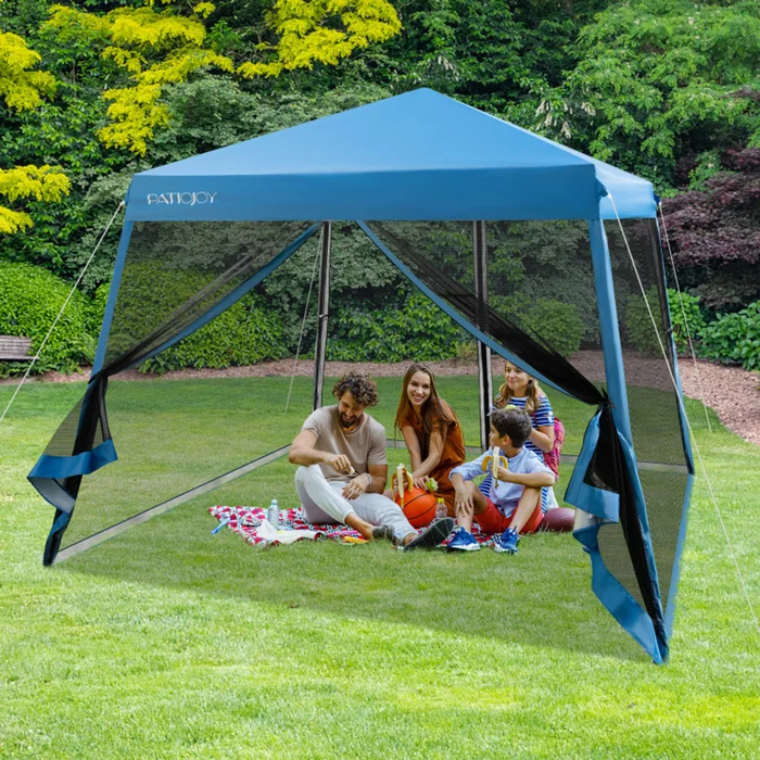 10 x 10-Foot Pop-up Canopy with Mesh Sidewalls & Roller Bag