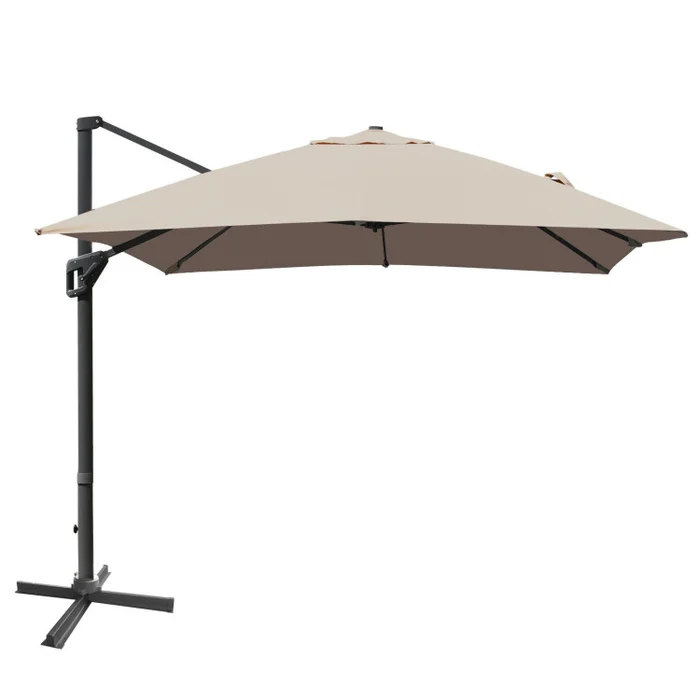 10 x 13 Feet Rectangular Cantilever Umbrella with 360° Rotation Function