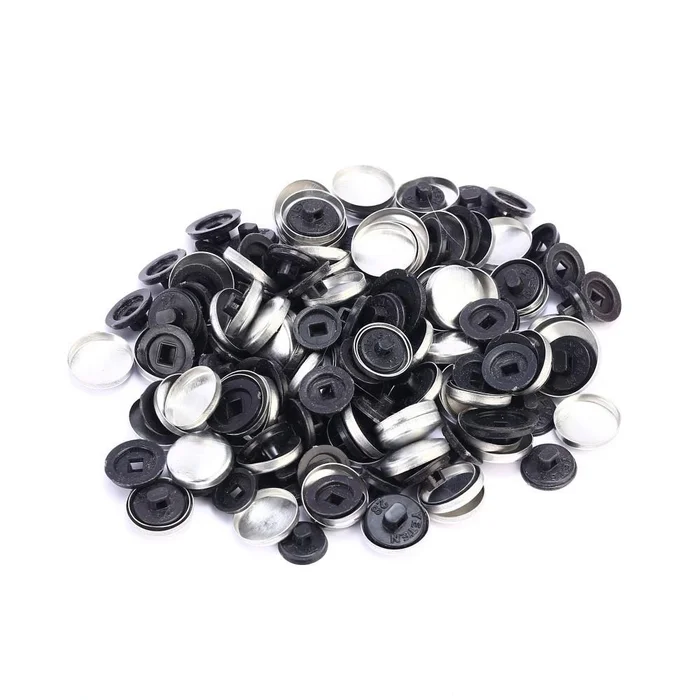 100 Buttons to Cover – Round Aluminum Cover Buttons with plastic back- DIY Fabric Cover Buttons