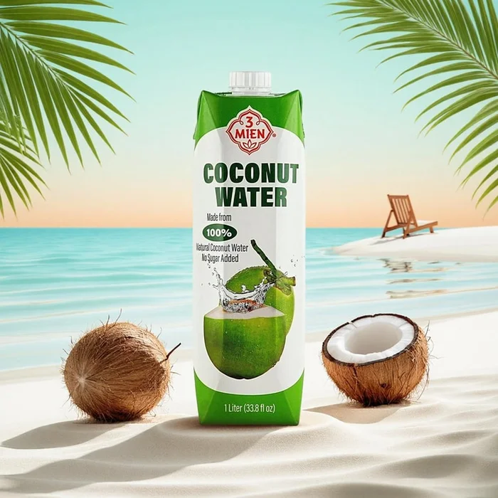 100% Natural Coconut Water 33.8 fl oz【0 Sugar 0 Fat 0 Added】