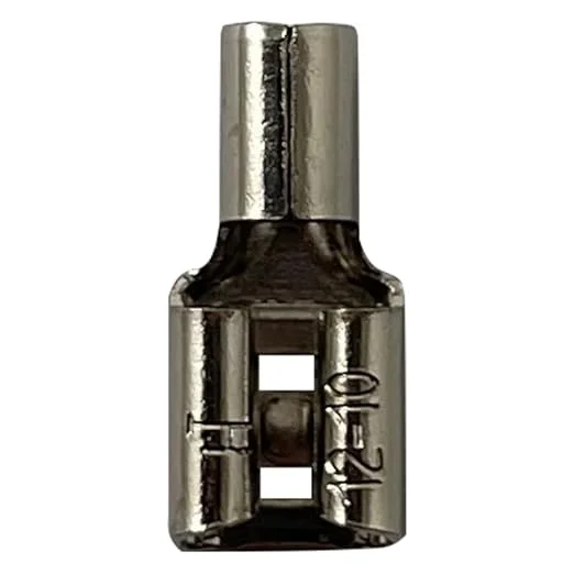 100 Pcs High Temperature Non-Insulated Female Spade Connectors – 12-10 Gauge Quick Disconnect .250 Tab – Wire Splice Connectors for Strong Crimps in Electrical Wire Terminals – Made in USA