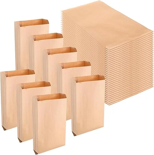 100 PCS Wax Paper Bags,Lawn Bags Brown Paper,Tampon Bags Disposal for Bathroom,7.5 x 10 Inch Sanitary Napkin Disposal Bags, Mini Paper Bags,Suitable for Bedroom, Bathroom,Toilet, Living Room(Brown)