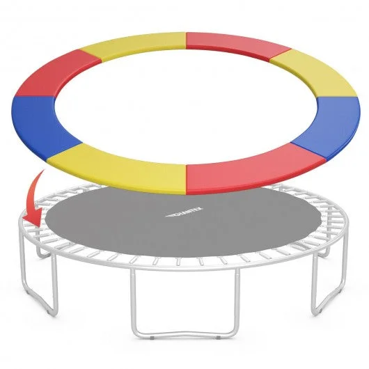10FT Waterproof Safety Trampoline Bounce Frame Spring Cover-Multicolor