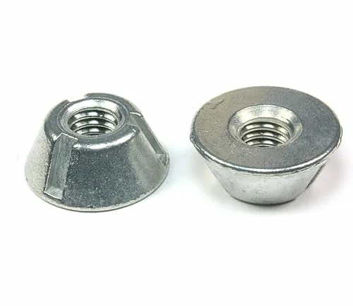 10pcs Tri-Groove Tamper Proof Security Nuts Zamak 5 Zinc, Anti-Theft 1/4′-20