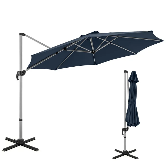 11 FT Outdoor Patio Umbrella with 360° Rotation and Adjustable Tilt