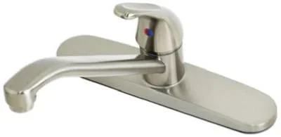 116851 Single Lever Handle Rounded Kitchen Faucet In Brushed Nickel Finish