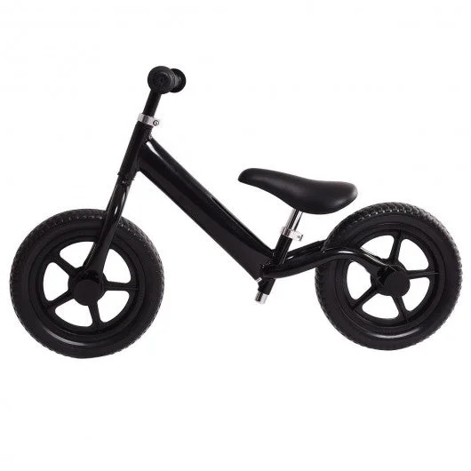 12″ Balance Kids No-Pedal Learning Bicycle Black/Pink-Black