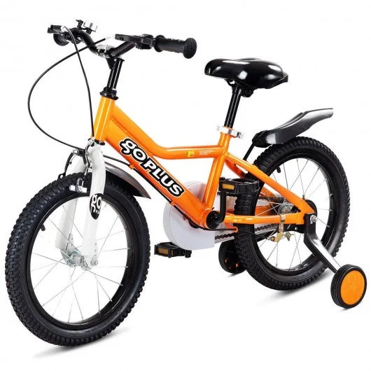 12″ Kids Bike for Outdoor Sports with Training Wheel-Orange