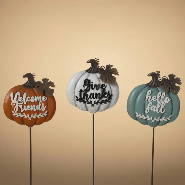 12.9″ Metal Harvest Yard Stake Assortment