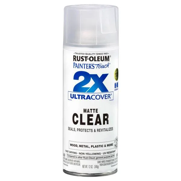 12 oz Painter’s Touch 2X Ultra Cover Matte Clear Spray Paint & Primer