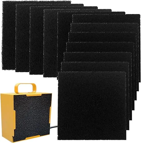 12 Pack Activated Carbon Filter Replacement Refills for KOTTO Solder Smoke Absorber Fume Ventilation Extractor, Compatible with DIY Fume Extractor with 4.7’*4.7′ Fan Unit