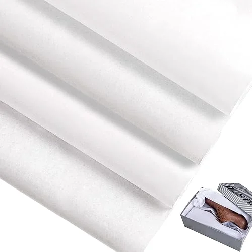 125 Pack 20′ x 30′ Acid Free Acid-Free Wrapping Tissue Paper, White Unbuffered No Lignin Archival Tissue Paper, No Acid Paper for Long-Term Packaging Storing Clothes Textiles Linens Present Wrap