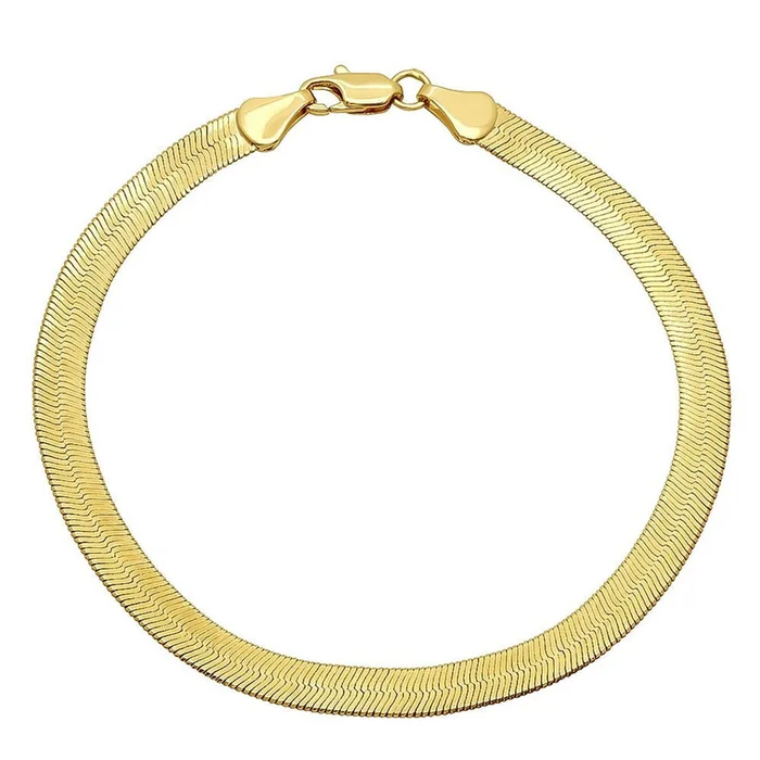 14K Gold Filled Herringbone Flat 8″ Bracelet