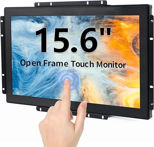 15.6 Inch Open Frame Touchmonitor Surface is IP65 Waterproof 1920 x 1080 @ 60Hz TFT LCD IK08 Industrial Open Frame Monitor 10 Finger Capacitive Touch