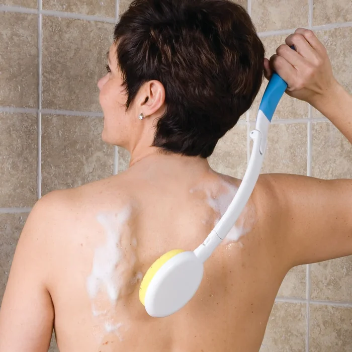 15 Piece Interchangeable Bath Sponges With Handle