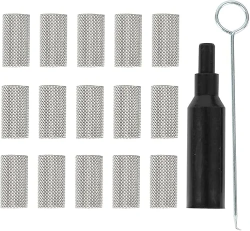 15pcs Heater Glow Plug Screen Burner Strainer Screen Filter with Tool 252069100102 Compatible with Eberspacher Airtronic D2 D4 D4S Diesel Heaters