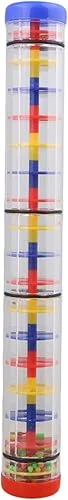 16 Inch Rain Maker Stick Sensory Auditory Musical Instrument, Plastic Mini Rainstick Rattle Rain Stick Music Sensory Auditory Instrument