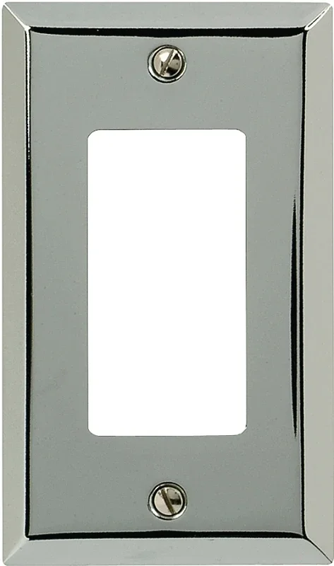 161r Wallplate, 4-15/16 In L, 2-7/8 In W, 1-gang, Steel, Polished Chrome