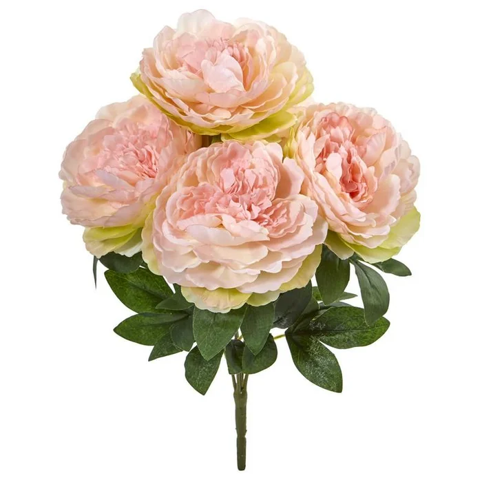 17″ Peony Artificial Flower Bouquet (Set of 6)