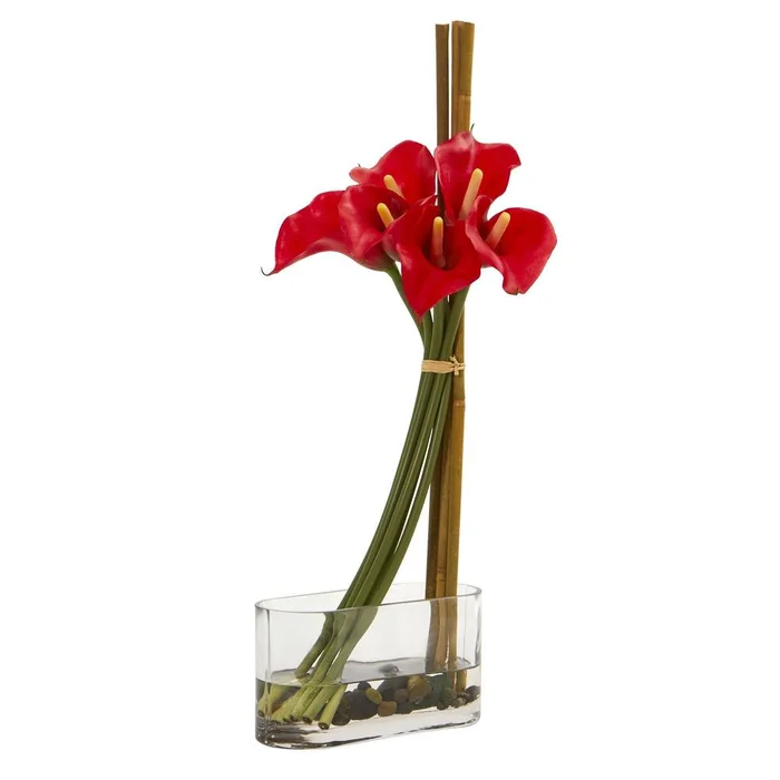 18″ Calla Lily with Bamboo Artificial Arrangement