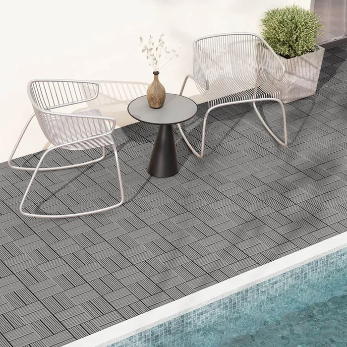 18-Piece 12 x 12-Inch All-Weather Interlocking Deck Tiles