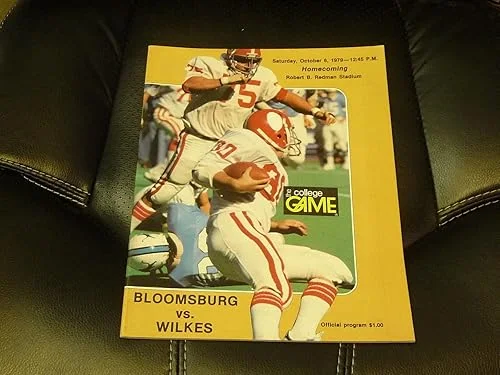 1979 WILKES (PA) AT BLOOMSBURG STATE (PA) COLLEGE FOOTBALL PROGRAM EX-MINT