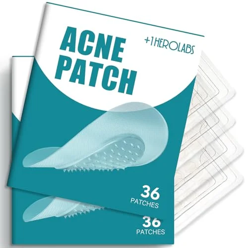 +1HEROLABS Microdart Acne Patch – Hyaluronate, Salicylic Acid, Vitamin C, Microdart Pimple Patch for Deep, Early Stage and Hidden Pimples (36 Patches – 2 Pack)