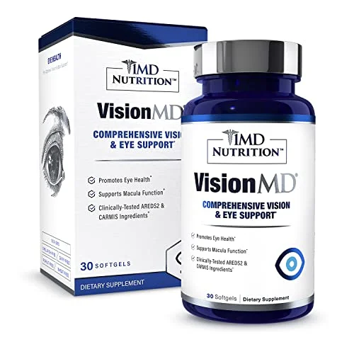 1MD Nutrition VisionMD Eye Vitamin CARMIS – Eye Supplement for Adults – with OptiLut Lutein & Zeaxanthin – Supports Vision Health Care, Everyday Eye Strain, & Occasional Dry Eye – 30 Softgels
