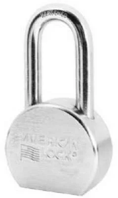 2-1/2 In. High-security Padlock, Chrome-plated Steel, 5-pin Keyed-alike