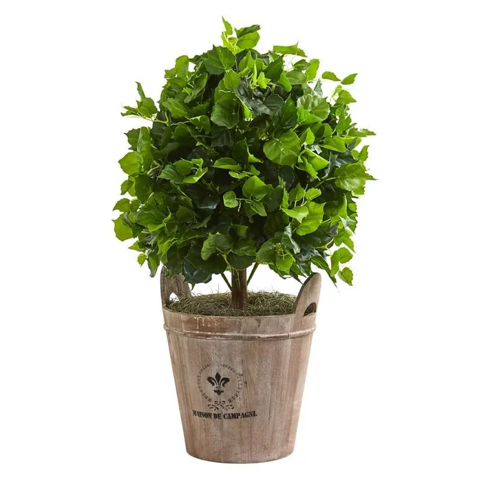 2.5′ Ficus Artificial Tree in Farmhouse Planter