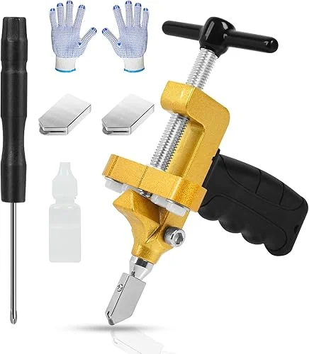 2-in-1 Glass Cutter,Tile cutter,From the JSZYO Renovation System,It is used for ceramics, mirrors and glass. It comes with 2 additional tungsten blades and a screwdriver