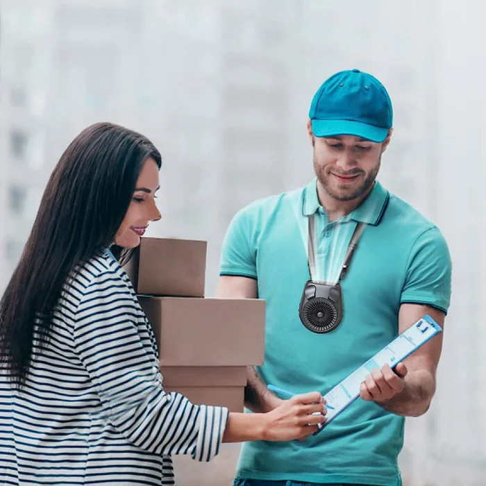 2-in-1 Portable Waist/Neck Clip Fan, 5,000mAh Rechargeable