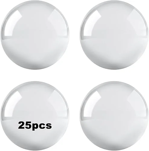 2 Inch 25PCS Large Glass Cabochons for Jewelry Making, Round Dome Clear Crystal Glass Stones, Craft Supplies DIY Beads Cabochon Tiles for Pendants Resin Art