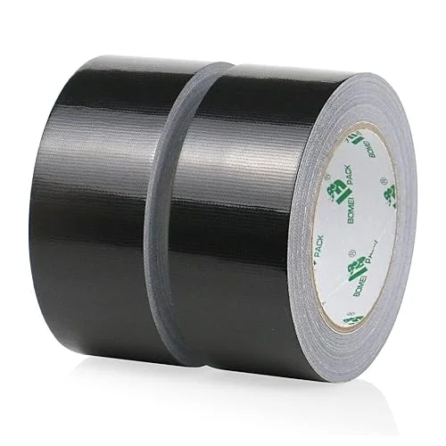 2 Pack Duct Tape Heavy Duty,9 Mil Thickness,2 Inches x 30 Yards,Strong Industrial Strength,Flexible,No Residue,Waterproof and Tear by Hand,Multi-Use for Indoor & Outdoor Repairs(Black)